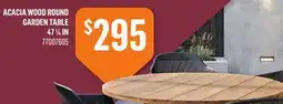 Canac Acacia Wood Round Garden Table offer
