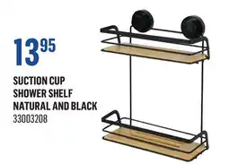 Canac Suction Cup Shower Shelf Natural and Black offer