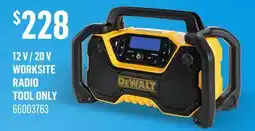 Canac 12V/20V Worksite Radio Tool Only offer