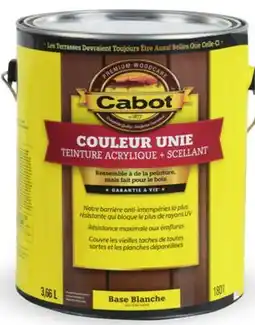 Canac Solid Deck Stain white and colours offer