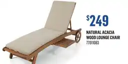 Canac Natural Acacia Wood Lounge Chair offer
