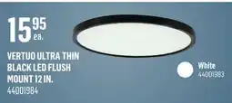Canac VERTUO Ultra Thin Black LED Flush Mount 12 in offer