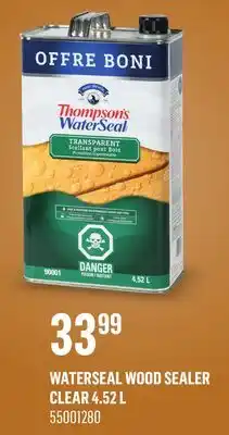Canac WaterSeal Wood Sealer Clear offer