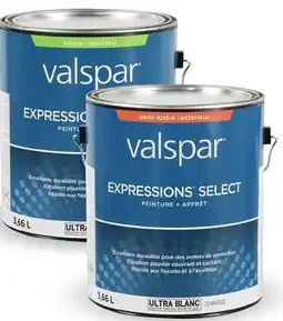 Canac Expressions Select Satin Exterior Acrylic Paint Ultra White & Colours offer