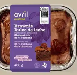 Avril Brownie dulce de leche offer
