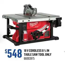 Canac 18 V Cordless 8 1/4 in Table Saw ToolOnly offer