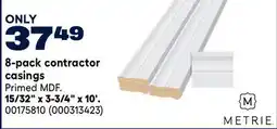 RONA METRIE 8-pack contractor casings, 15/32 x 3-3/4 x 10' offer