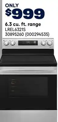 RONA LG 6.3 cu. ft. range offer