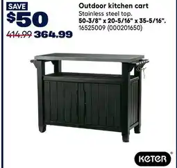 RONA Keter Outdoor kitchen cart offer