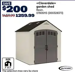 RONA SUNCAST Cloverdale garden shed offer