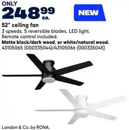 RONA Landon & Co. by RONA 52 ceiling fan offer