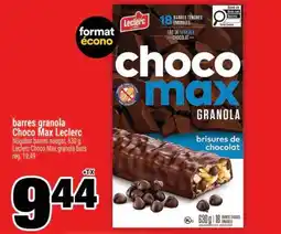 Super C BARRES GRANOLA CHOCO MAX LECLERC offer
