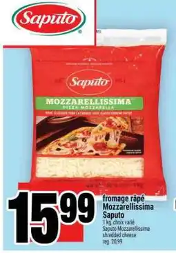 Super C fromage râpé mozzarellissima Saputo offer