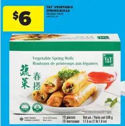 Real Canadian Superstore T & T VEGETABLE SPRING ROLLS offer