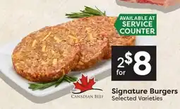 Nesters Market Signature Burgers offer