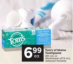 Nesters Market Tom's of Maine Toothpaste offer