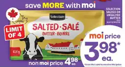 Food Basics Selection Salted or Unsalted Butter offer
