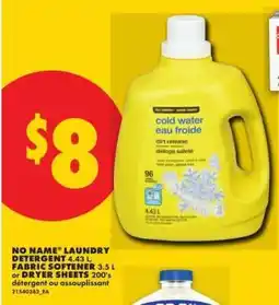 No Frills NO NAME LAUNDRY DETERGENT offer