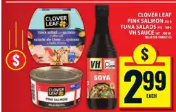 Food Basics Clover Leaf Pink Salmon, Tuna Salads, VH Sauce offer