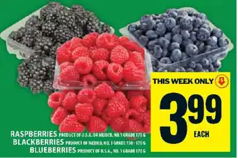 Food Basics Raspberries, Blackberries, Blueberries offer