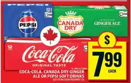 Food Basics Coca-Cola, Canada Dry Ginger Ale or Pepsi Soft Drinks offer