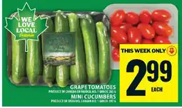 Food Basics Grape Tomatoes / Mini Cucumbers offer