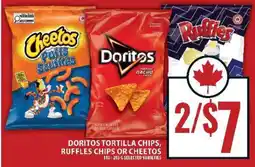 Food Basics Doritos Tortilla Chips, Ruffles Chips or Cheetos offer