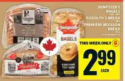 Food Basics Dempster's Bagels, Rudolph's Bread, Première Moisson Bread offer