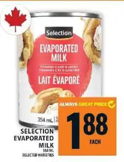 Food Basics SELECTION EVAPORATED MILK offer