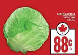 Food Basics GREEN CABBAGE offer