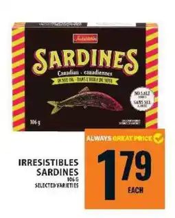 Food Basics IRRESISTIBLES SARDINES offer