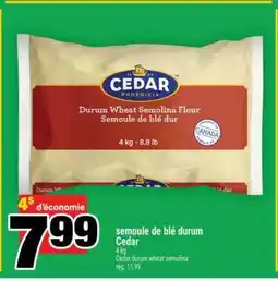 Super C semoule de blé durum Cedar offer