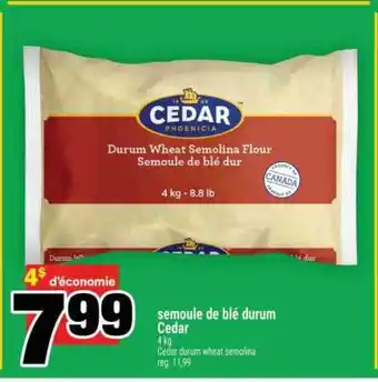 Super C semoule de blé durum Cedar offer