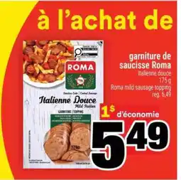 Super C Garniture de saucisse Roma italienne douce offer