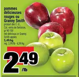 Super C pommes Délicieuses rouges ou Granny Smith offer