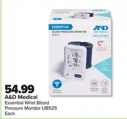 PharmaChoice A & D Medical Essential Wrist Blood Pressure Monitor UB525 offer