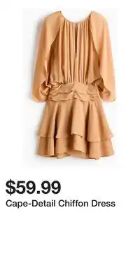 H&M Cape-Detail Chiffon Dress offer