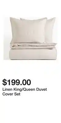 H&M Linen King/Queen Duvet Cover Set offer
