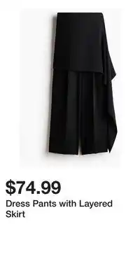 H&M Dress Pants with Layered Skirt offer
