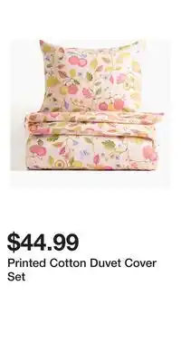 H&M Printed Cotton Duvet Cover Set offer