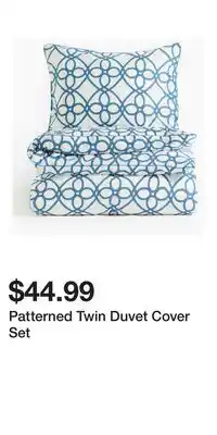 H&M Patterned Twin Duvet Cover Set offer