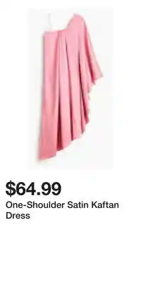 H&M One-Shoulder Satin Kaftan Dress offer