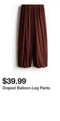 H&M Draped Balloon-Leg Pants offer