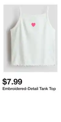 H&M Embroidered-Detail Tank Top offer