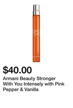 Sephora Armani Beauty Stronger With You Intensely with Pink Pepper & Vanilla offer