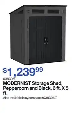 Patrick Morin MODERNIST Storage Shed, Peppercorn and Black, 6 ft. X 5 ft offer