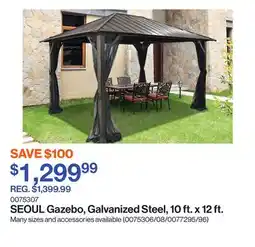 Patrick Morin SEOUL Gazebo, Galvanized Steel, 10 ft. x 12 ft offer
