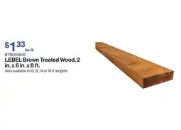 Patrick Morin Brown Treated Wood, 2 in. x 6 in. x 8 ft offer