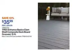 Patrick Morin Enhance Basics Clam Shell Composite Deck Board Grooved, 12-ft offer