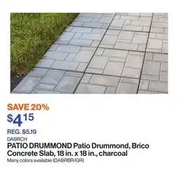 Patrick Morin Patio Drummond, Brico Concrete Slab, 18 in. x 18 in., charcoal offer